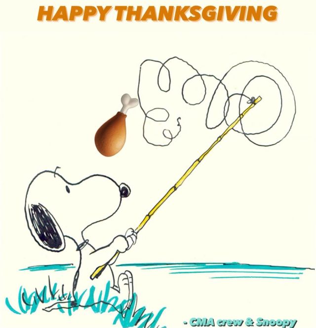 Happy thanksgiving from the CMA crew! We hope you all have a wonderful holiday with those you love! 

We will be here when you’re ready to head out on the water🎣 Be sure to use code ‘SANTA15’ for 15% off!! 

Happy Turkey Day🦃✌🏼
